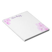 Cherry Blossom Girly Pink Floral Custom  Notitieblok (Schuin)