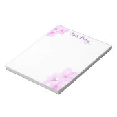 Cherry Blossom Girly Pink Floral Custom  Notitieblok (Linkerzijde)