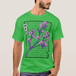 Cherry Blossom Glitch Pastel Japan Art Vaporwave A T-shirt