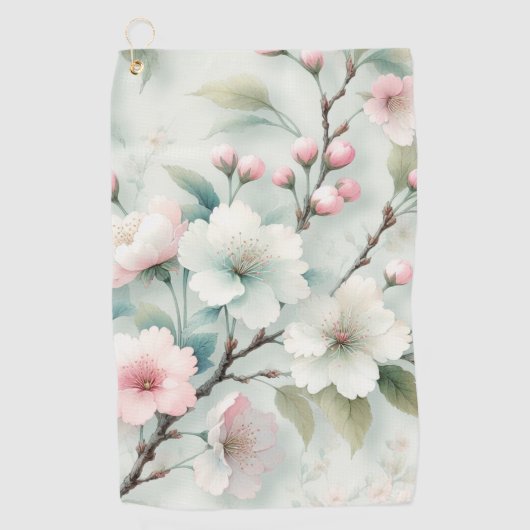 Cherry Blossom Golfhanddoek (Voorkant)