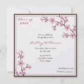 Cherry Blossom Graduation Invitations Kaart (Voorkant)