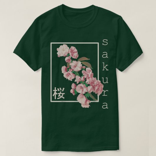 Cherry Blossom Graphic  Japans Sakura Kan T-shirt (Design voorkant)