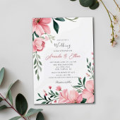 Cherry Blossom Greenery Bridal Delight Wedding Kaart