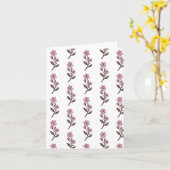 Cherry Blossom Groetjes Kaart - White Pattern (Gele Bloem)