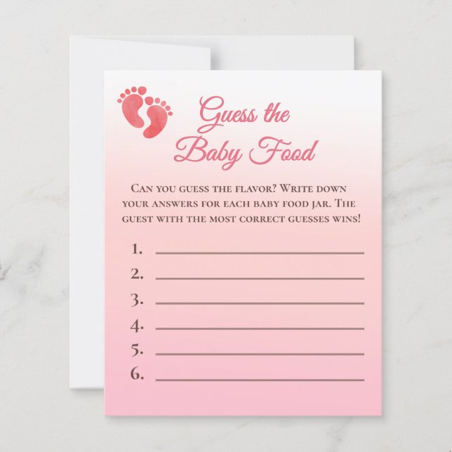 Cherry Blossom Guess de Baby Food Shower spel (Voorkant)