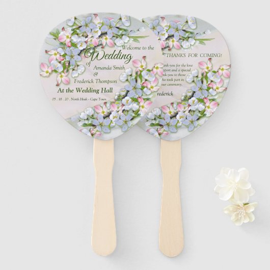 Cherry Blossom Hand Fans Handwaaier (Voorkant en achterkant)