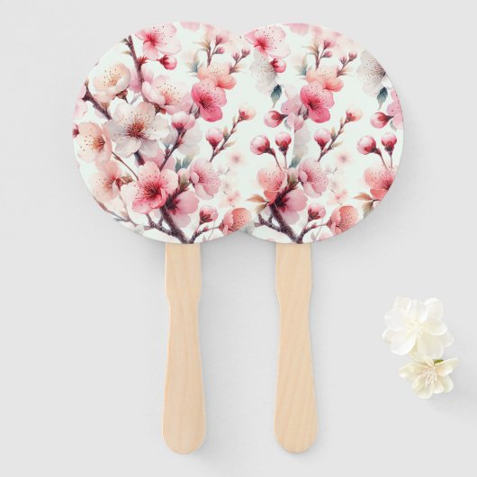 Cherry Blossom Handwaaier (Voorkant en achterkant)