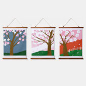 Cherry Blossom Hangend Wandkleed (Driedubbel)