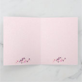 Cherry Blossom Happy Birthday Pink Glitter Kaart (Binnen)