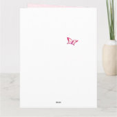 Cherry Blossom Happy Birthday Pink Glitter Kaart (Achterkant)