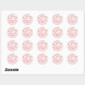 Cherry Blossom Happy Birthday Ronde Sticker (Vel)