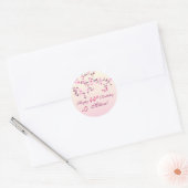 Cherry Blossom Happy Birthday Ronde Sticker (Envelop)