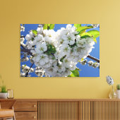 Cherry blossom hart canvas afdruk (Insitu (Woonkamer))