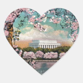Cherry Blossom Hart Sticker