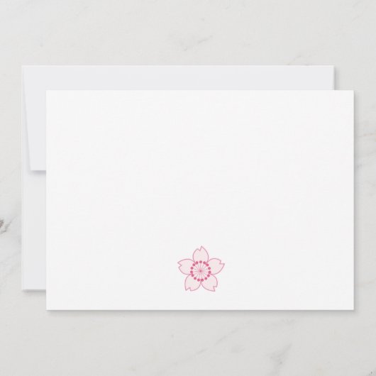 Cherry Blossom - Hartelijk dank Bedankkaart (Achterkant)