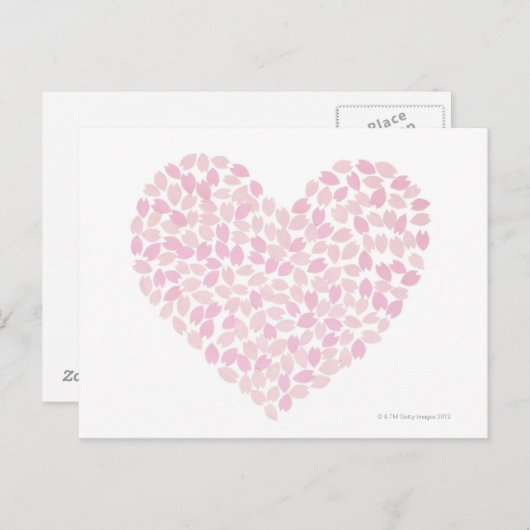 Cherry Blossom Heart Briefkaart (Voorkant / Achterkant)