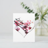 Cherry Blossom Heart Briefkaart (Staand voorkant)