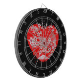 Cherry Blossom Heart Dartbord (Voorkant Links)