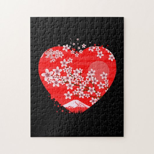 Cherry Blossom Heart Legpuzzel (Verticaal)