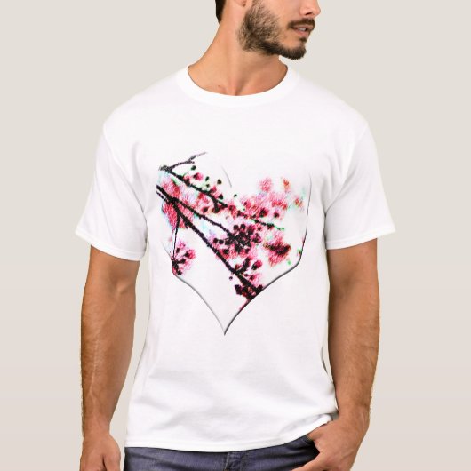 Cherry Blossom Heart T-shirt (Voorkant)