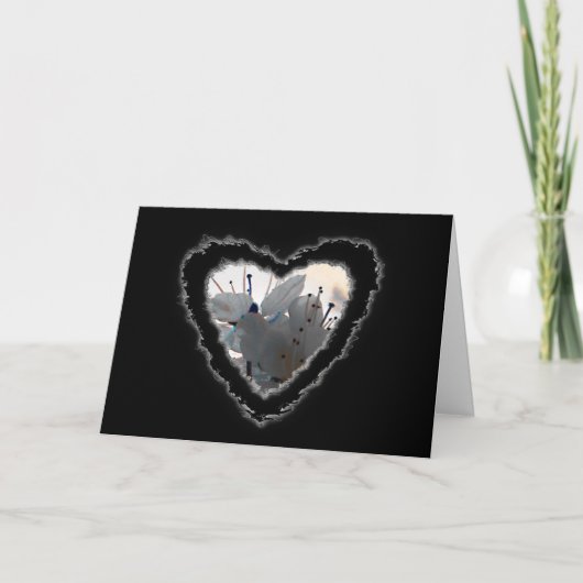 Cherry Blossom Heart Valentijn Love Kaart (Voorkant)