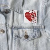 CHERRY BLOSSOM HEART VIERKANTE BUTTON 5,1 CM (In situ)