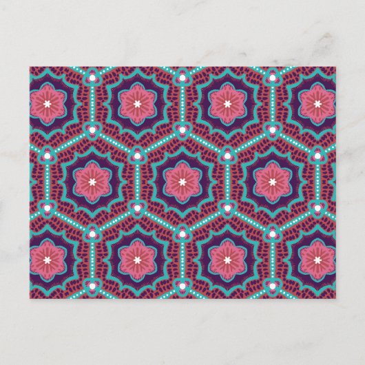 Cherry Blossom Hexagons - Roze bloem Briefkaart (Voorkant)