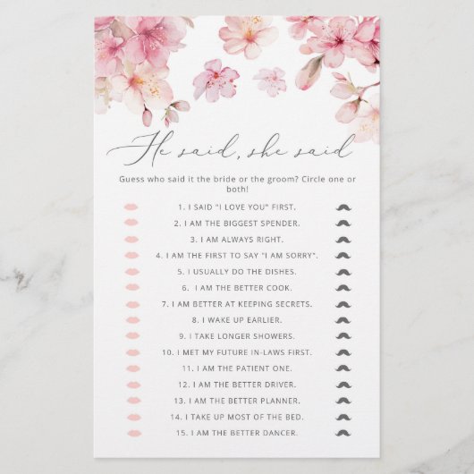 Cherry Blossom Hij zei dat ze vrijgezellenfeest sp (Voorkant)