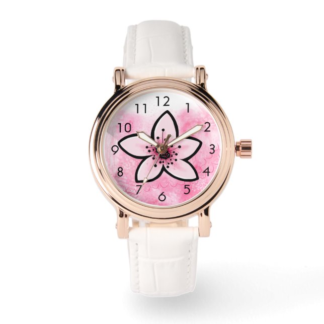 Cherry Blossom Horloge (Voorkant)