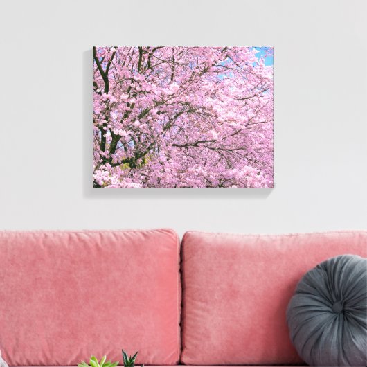Cherry Blossom in Bloom Canvas Afdruk (Insitu (Woonkamer))