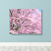 Cherry Blossom in Bloom Canvas Afdruk (Insitu (Houten vloer))