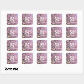 Cherry Blossom in Bloom Vierkante Sticker (Vel)