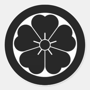 Cherry blossom in cirkel ronde sticker