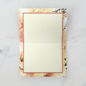 Cherry Blossom in crème en roze wenskaart Kaart (Binnen)