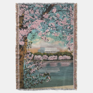 Cherry Blossom in DC Throw Blanket Deken