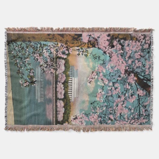  Cherry Blossom in DC Throw Blanket Deken (Voorkant)