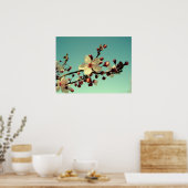 Cherry Blossom in het Sky Poster (Keuken)