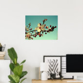 Cherry Blossom in het Sky Poster (Thuiskantoor)