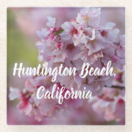 Cherry Blossom in Huntington Beach, CA Glazen Onderzetter