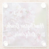 Cherry Blossom in Huntington Beach, CA Glazen Onderzetter (Achterkant)