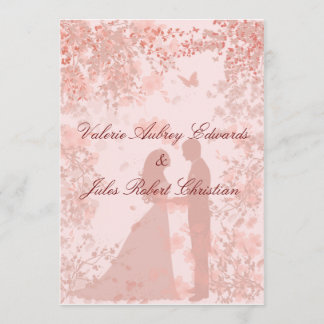 Cherry Blossom in Paris Wedding Invitation Kaart