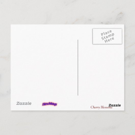 Cherry Blossom in Philadelphia Briefkaart (Achterkant)