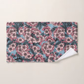 Cherry blossom in pink and blue bad handdoek (Handdoek)