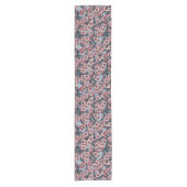 Cherry blossom in pink and blue korte tafelloper (Voorkant)