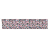 Cherry blossom in pink and blue korte tafelloper (Horizontaal)