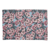 Cherry blossom in pink and blue kussensloop (Voorkant-Links)
