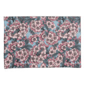 Cherry blossom in pink and blue kussensloop (Voorkant-Rechts)