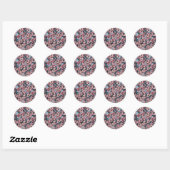 Cherry blossom in pink and blue ronde sticker (Vel)