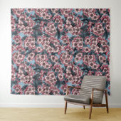 Cherry blossom in pink and blue wandkleed (In Situ (horizontaal))