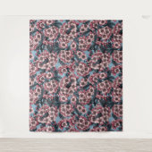 Cherry blossom in pink and blue wandkleed (Voorkant)